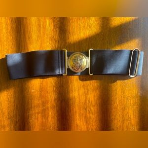 Black Wide Elastic Gucci Belt